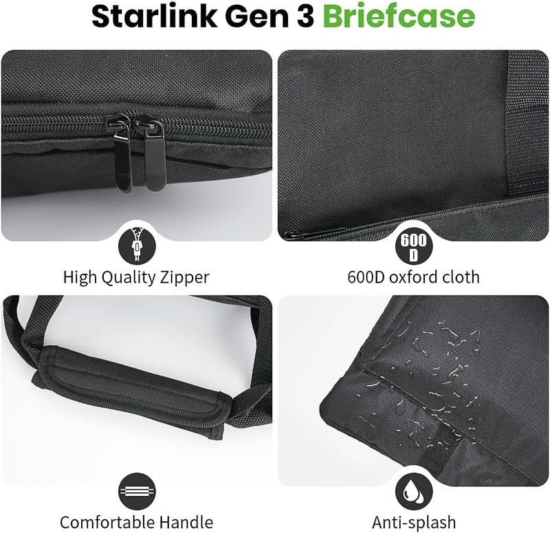 XTAR Starlink Gen 3 Satellite RV Carry Bag,Outdoor Travel Bag, Handbag for Starlink Dish and All Accessories (Black) - Image 3